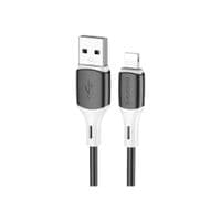 Кабель для передачи данных USB 2.0 AM на Lightning 1,0 м 2,4 А силиконовый BX79 черный BOROFONE (6974443384741)