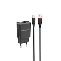 Зарядное устройство для USB-C 10.5W Black (6931474702142) BOROFONE BA20A Sharp USB
