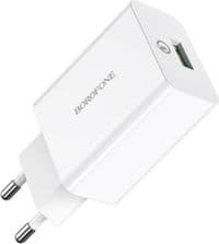 Зарядний пристрій BOROFONE BA21A Long Journey USB QC3.0 + cable USB to USB-C 18W White (6931474702487)