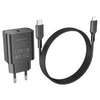 Зарядний пристрій BOROFONE BA71A Power USB-C PD20W Black (6974443387957)