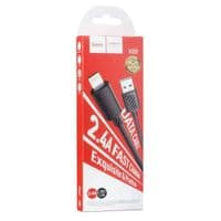 Кабель Hoco X88 Gratified USB - Lightning  (M/M), 1 м, Black (6931474783301)