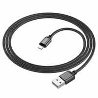 Кабель для передачи данных USB 2.0 AM на Lightning 1,0 м 2,4 А нейлон BX87 черный BOROFONE (6974443389005)