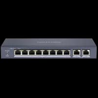 Комутатор 8 портів некерований Hikvision DS-3E0310P-E/M(B) PoE
