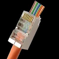 Коннектор с сквозными отверстиями Kingda RJ45 STP кат. 5e