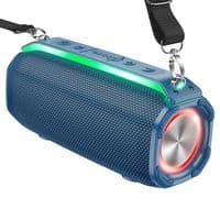 Портативная колонка HOCO HC23 IPX4, BT 5.0, 2x5W, RGB подсветка, Navy Blue, Box