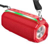 Портативная колонка HOCO HC23 IPX4, BT 5.0, 2x5W, RGB подсветка, Red, Box