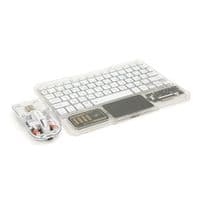 Беспроводной комплект YT-KB333 (KB+Mouse), (Eng/Pyc), 2.4G, 78 клавиш, White/Transparent, Box