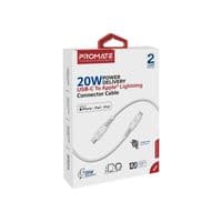 Кабель Promate USB Type-C - Lightning (M/M), 3 A, 20 W, 1.2 м, PowerLine-Ci120 White