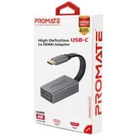 Адаптер Promate USB Type-C - HDMI (M/F) Grey (medialink-h1.grey)