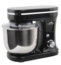 Тестомес Monte МТ-2540, Black, 3400W, стационарный, 6 скоростей, чаша 5л, насадки: крюк для замешивания теста, венчик для сбивания, битер для перемешивания