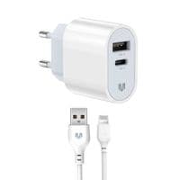 Зарядное устройство MadeInFuture MFS12 12W 1xUSB-A + 1xUSB-C + cable USB-A to Lightning White (MIF82823)
