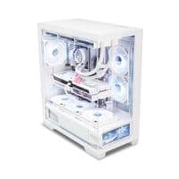 Корпус ALmordor QX25A LCD White, без БП, для ATX/MicroATX/Mini ITX, 1xUSB-C, 2xUSB-A 3.0, макс. CPU – 160 мм/VGA – 410 мм/PSU – 180 мм, стеклянные левая и лицевая панели, LCD-экран 6.2" (ALQX25AWH_LCD)