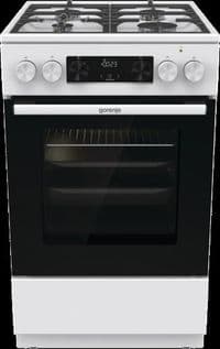 Плита Gorenje комбінована, 70л, 50x60см, дисплей, IconLed, чавун, білий