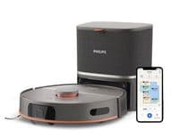 Робот-пилосос Philips Series 5000, h=29.2см, вологе прибирання, конт пил -0.26л, вода -0.27л, автон. робота до 200хв, EPA 10, чорний