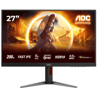 Монiтор TFT AOC 27" 27G4HA IPS FHD 300nit 200Hz 2*HDMI DP G-Sync Pivot MM Black