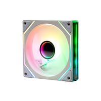 Вентилятор 120 мм, GTL Warp, White, 120x120x25 мм, ARGB подсветка, 800-1600 об/мин, 23-32.6 дБ, 4-pin (PWM, 50 см) / 3-pin (RGB, 50 см) (GTL-120WL1W ARGB)