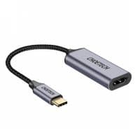 Переходник Type-C (M) - HDMI (F), Choetec, Black, 20 см, 4K / 60 Гц, коаксиальный (HUB-H10-V1)