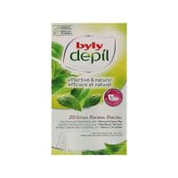 Восковые полоски Byly Для депиляции тела с Мятой, Зеленым чаем, Алоэ 20 шт (8411104040502)