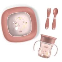 Набор детской посуды Chicco Set Pappa 12 м+ Розовый (16201.15)