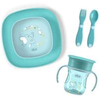 Набор детской посуды Chicco Set Pappa 12 м+ Голубой (16201.25)
