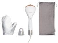 Відпарювач Philips компактний Series 7000, 1500Вт, 100 и 200мл, паровий удар -28гр, рукавичка, чохол, нерж. сталь, білий