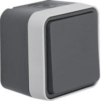Перемикач IP55, сірий, 10АX/250В W.1