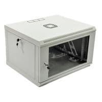 Шафа 19" 6U, 600x500x373мм (Ш*Г*В), економ, акрилове скло, сірий