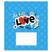 Зошит Школярик Love 12 аркушів клітинка (012-3364K)