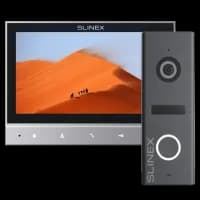Комплект відеодомофон + панель виклику Slinex SK-07N Cloud grey + ML-17HD graphite