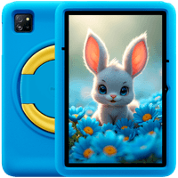 Blackview Tab 60 Pro Kids 4 ГБ/128 ГБ, 10,1-дюймовий HD+ 800x1280 IPS 60 Гц, восьмиядерний процесор T606 1,6 ГГц, 5-мегапіксельна фронтальна/8-мегапіксельна задня камера, акумулятор 7700 мАг, LTE, USB Type-C, Android 15, слот для SD-карти, колір Ocean Blue