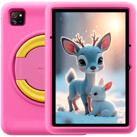 Blackview Tab 60 Pro Kids 4 ГБ/128 ГБ, 10,1-дюймовий HD+ 800x1280 IPS 60 Гц, восьмиядерний процесор T606 1,6 ГГц, 5-мегапіксельна фронтальна/8-мегапіксельна задня камера, акумулятор 7700 мАг, LTE, USB Type-C, Android 15, слот для SD-карти, рожево-рожевий