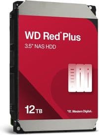 Жорсткий диск NAS WD Red Plus (3,5 дюйма, 12 ТБ, 512 МБ, 7200 об/хв, SATA 6 Гбіт/с)