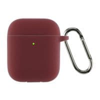 Чехол для наушников Armorstandart Ultrathin Silicone Case With Hook для Apple AirPods 2 Burgundy (ARM59680)
