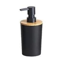 Диспенсер для мила Ardesto Minimalism 380мл, поліпропілен, бамбук, чорний