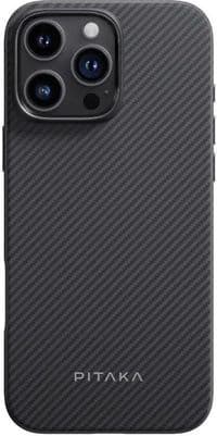 Чохол для смартфону Pitaka Military-Grade Protective Case Twill 600D для iPhone 16 Pro - Black/Grey