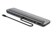 Док-станція DIGITUS USB-C > 2xHDMI/1xDP/3xUSB-A/USB-C/RJ54/PD/Audio