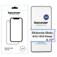 Стекло защитное BeCover Motorola Moto G15/G15 Power 10D Black (713574)