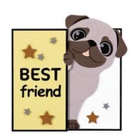 Картина по номерам Rosa Talent 3D Best Friend, МДФ грунтованное, 19х19 см (4823098543565)