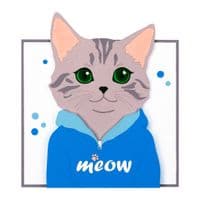 Картина по номерам Rosa Talent 3D Meow МДФ грунтованное, 18х20 см (4823098543572)