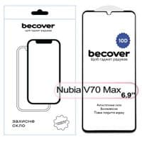 Стекло защитное BeCover Nubia V70 Max 10D Black (713557)