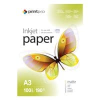 Фотобумага PrintPro A3 (PME190-100) CW 190 г/м, матовая (PME190100A3_OEM)