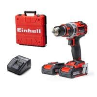 Шуруповерт-дрель ударный аккумуляторный Einhell TP-CD 18/50 Li-i BL(2x2Ah), PXC, 18В, аккумулятор 2 Аг - 2 шт, безщитковый, 50 Нм, кейс, 2.02 кг