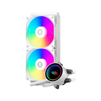 Водное охлаждение PсCOOLER DA240 ARGB белый Intel LGA 20XX/1851/1700/1200/115X AMD AM5/AM4