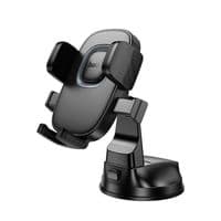Автоутримувач для телефону HOCO H79 Vista push-type car holder (center console) Black Metal Gray