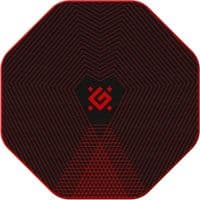 Игровая поверхность Defender Tekta 1160х1160х4мм, гелевая, черно-красная