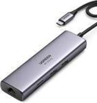 USB-перехідник UGREEN CM512 USB-C на 2*USB 3.0+HDMI+RJ45+SD&TF+PD