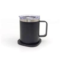 Термокружка TheGeneral с подогревом и беспроводной зарядкой ThermoHub 15W с LED индикатором черная (40021321-01)