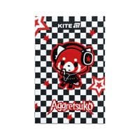 Блокнот Kite А6 Aggretsuko, твердый переплет, 80 листов, клетка (AR25-199)