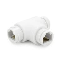 Разветвитель RJ45 8P8C IP68 мама/2Х мама RJ45 для разветвления кабеля, белый, водонепроницаемый, Q100