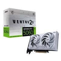 Відеокарта GeForce RTX 5060, MSI, VENTUS 2X OC (White Edition), 8Gb GDDR7, 128-bit, HDMI/3xDP, 2535/28000 MHz, 8-pin (G5060-8V2CW)